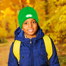 Load image into Gallery viewer, Kids Led Beanie &amp; Glove Beanie Set - Green
