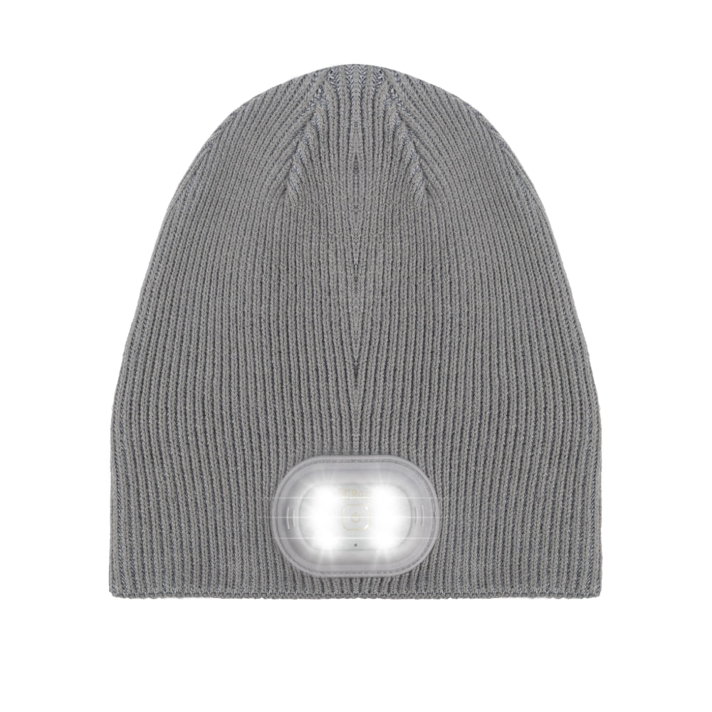 Reflective & Reversible LED Knit Beanie - Grey