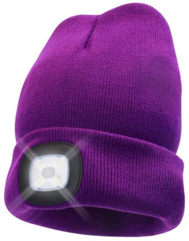 Headlightz® Beanie - Knit - Plum