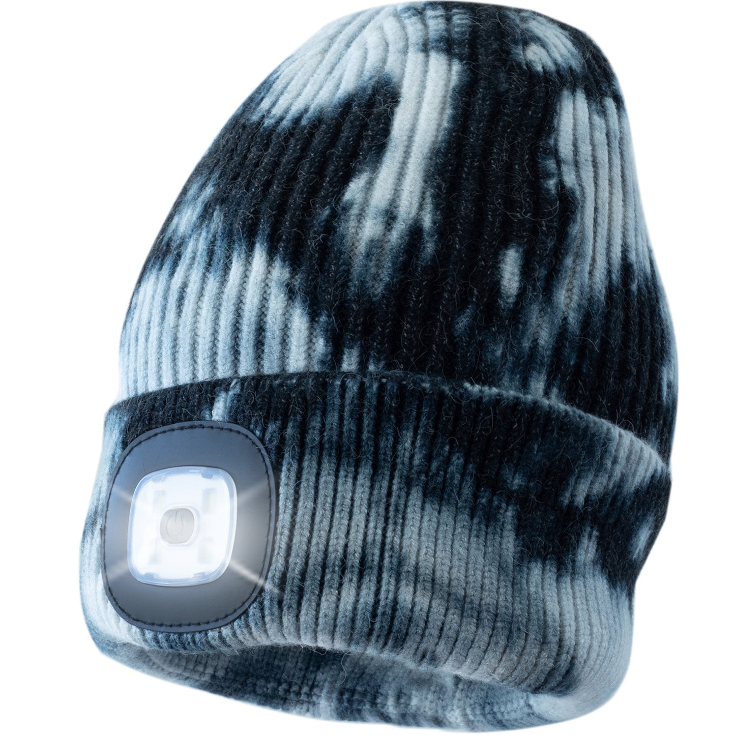 Headlightz® Beanie - Knit - Tie Dye Black