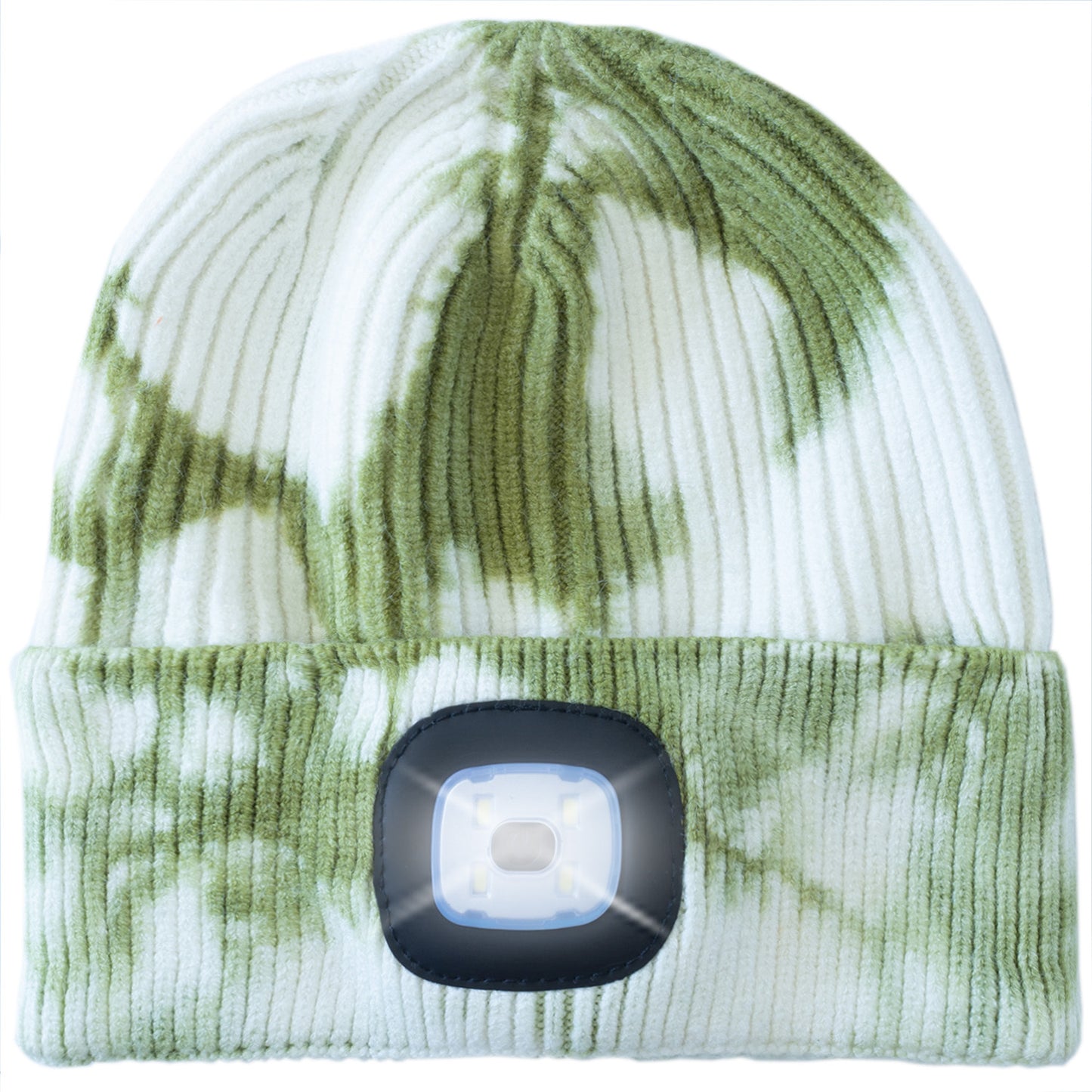 Headlightz® Beanie - Knit - Tie Dye Green