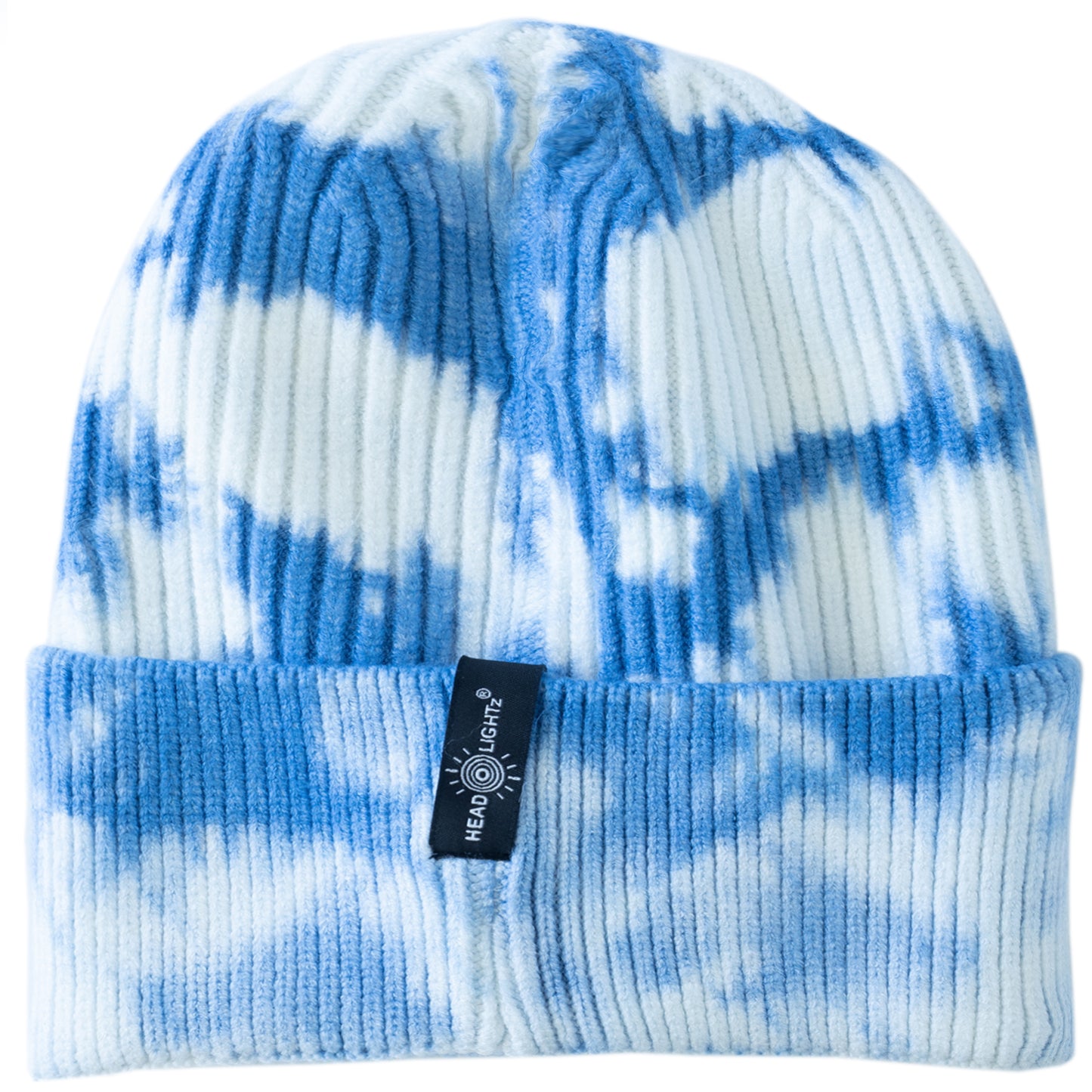 Headlightz® Beanie - Knit - Tie Dye Blue