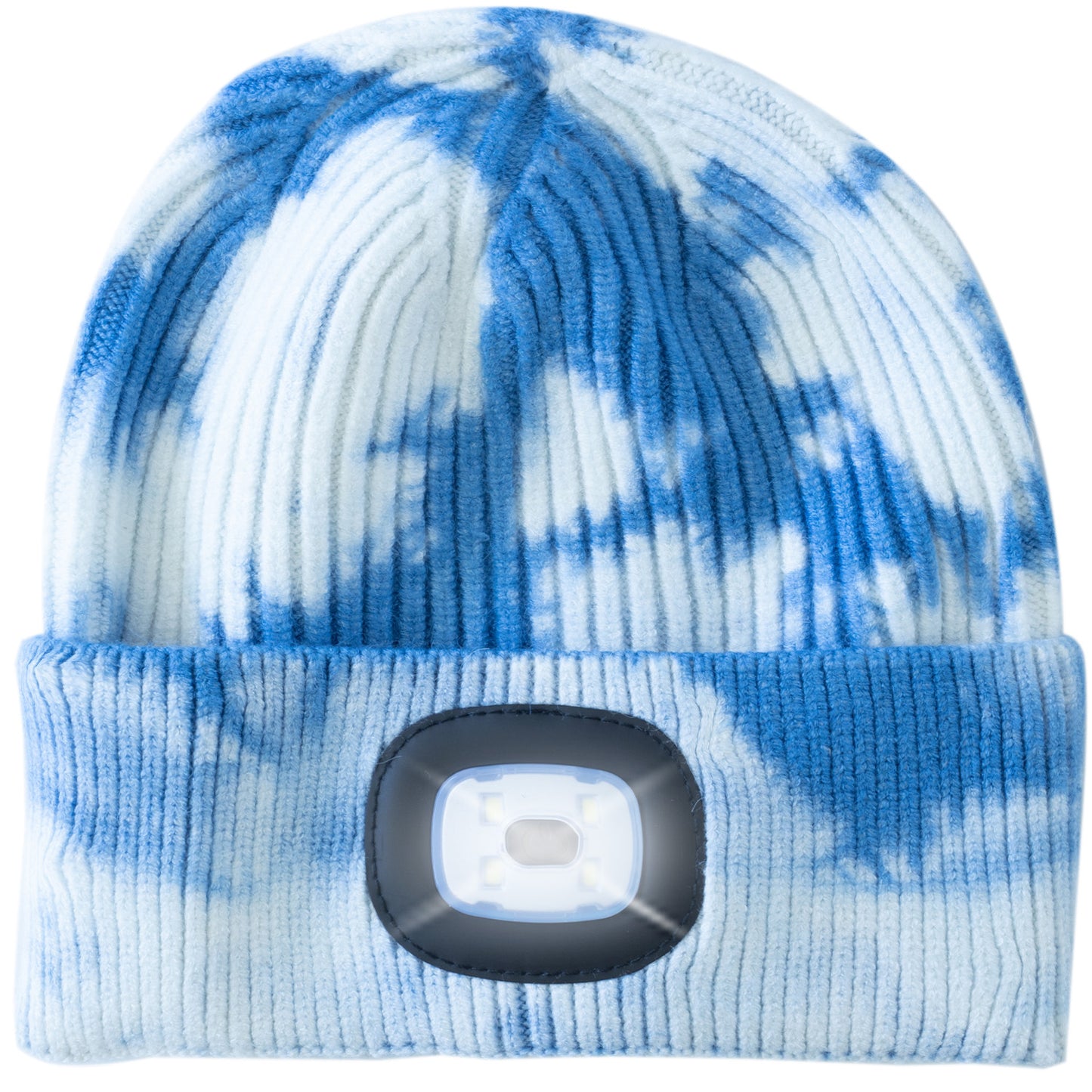 Headlightz® Beanie - Knit - Tie Dye Blue