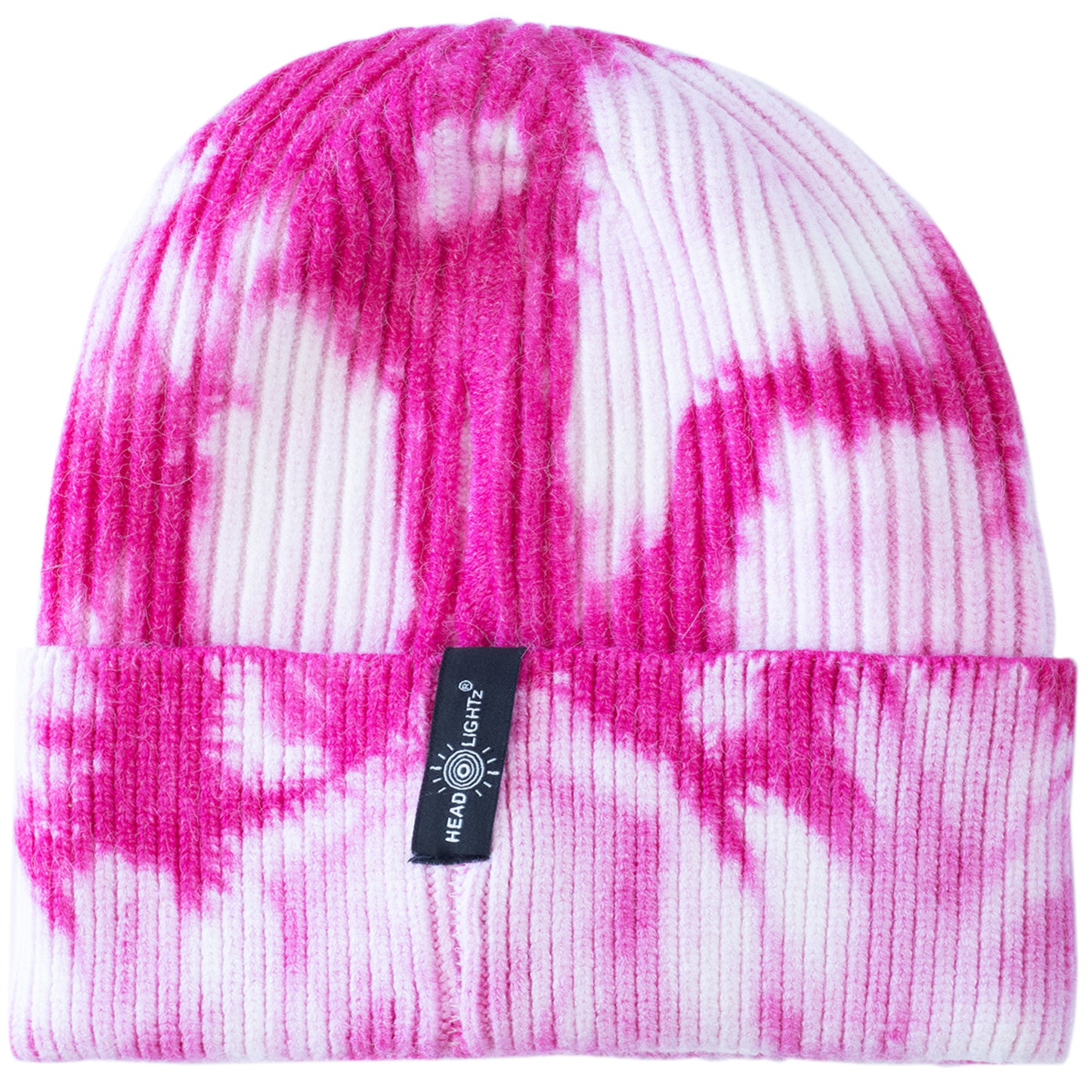 Headlightz® Beanie - Knit - Tie Dye Pink