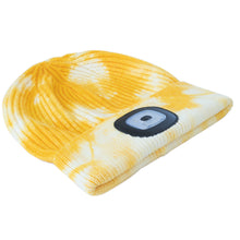 Load image into Gallery viewer, Headlightz® Beanie - Knit - Tie Dye Yellow
