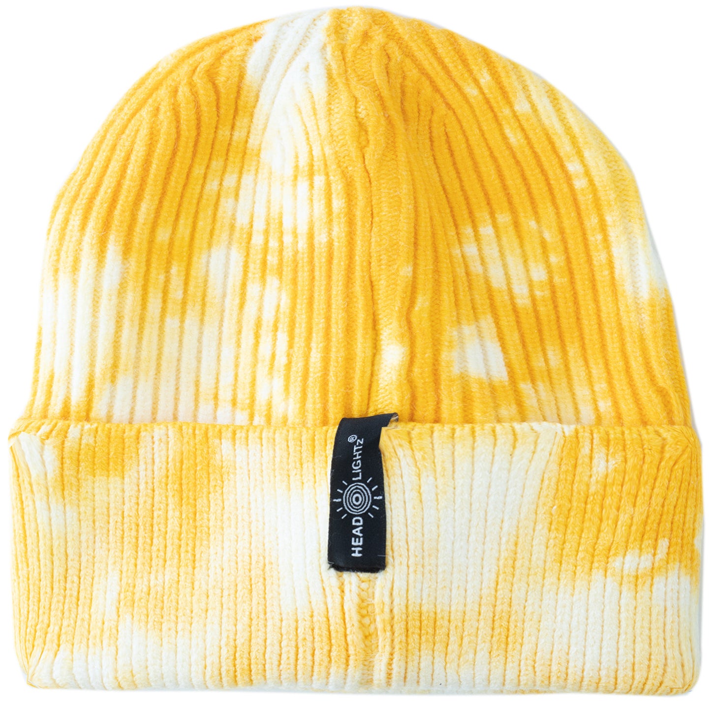 Headlightz® Beanie - Knit - Tie Dye Yellow