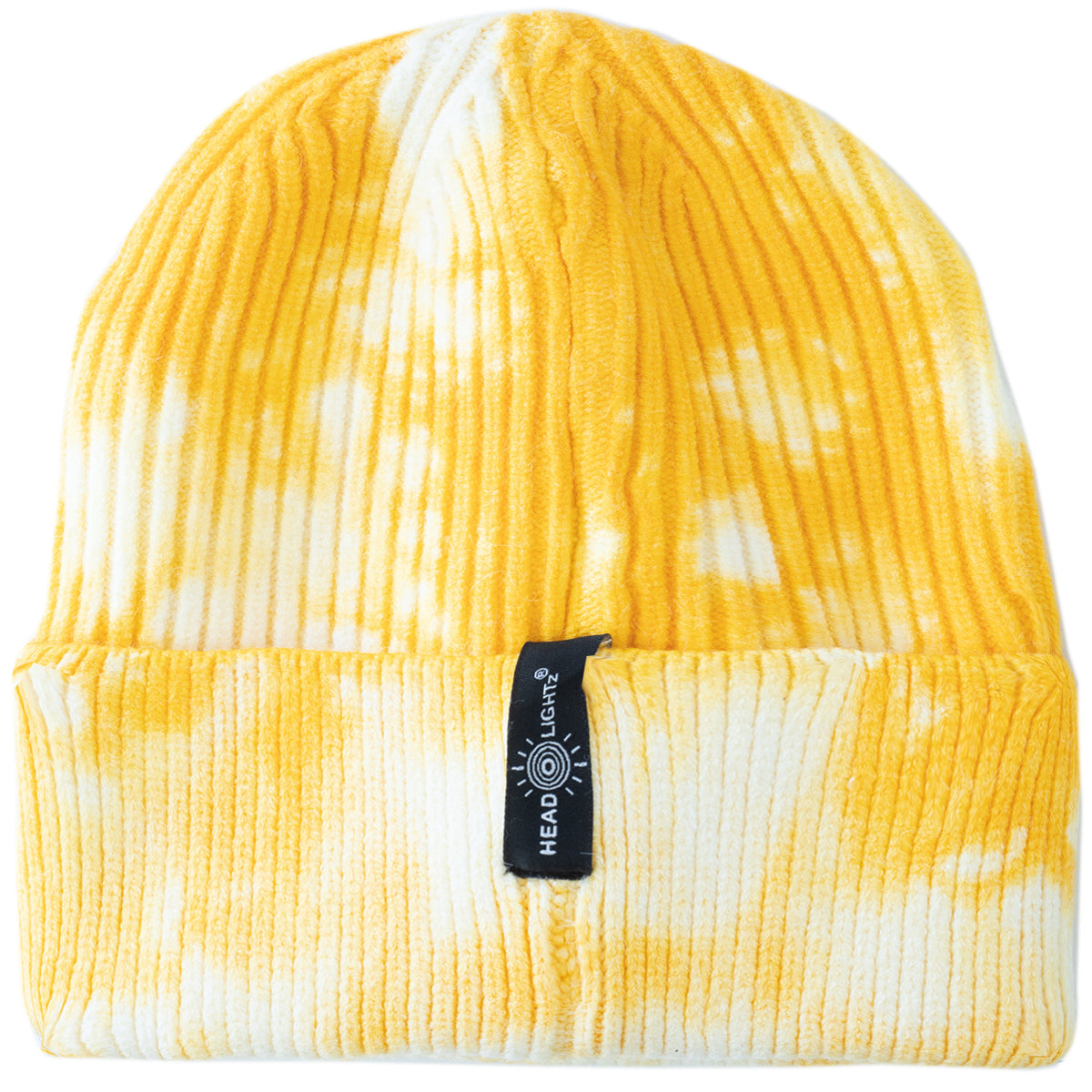 Headlightz® Beanie Knit Tie Dye Yellow Roq Innovation