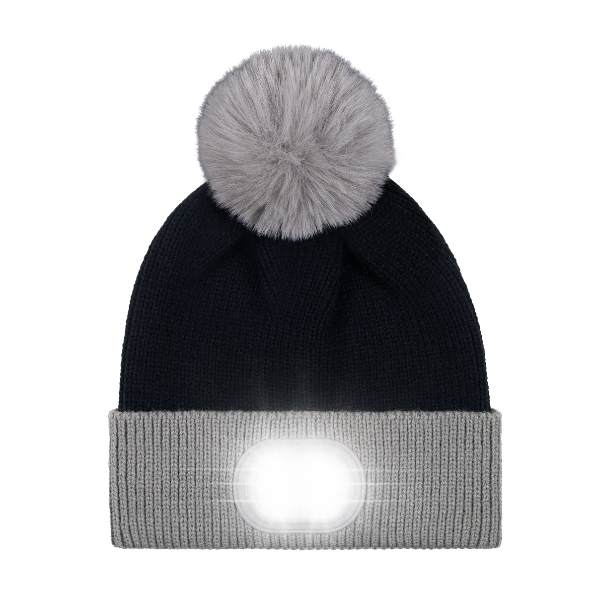 ???? ✳ ???? 100% Cashmere Palla de Neve Grey Pom-Pom Beanie Cap - NEW!!! Fair-Isle-Winter-Pom-Pom-  main image 2