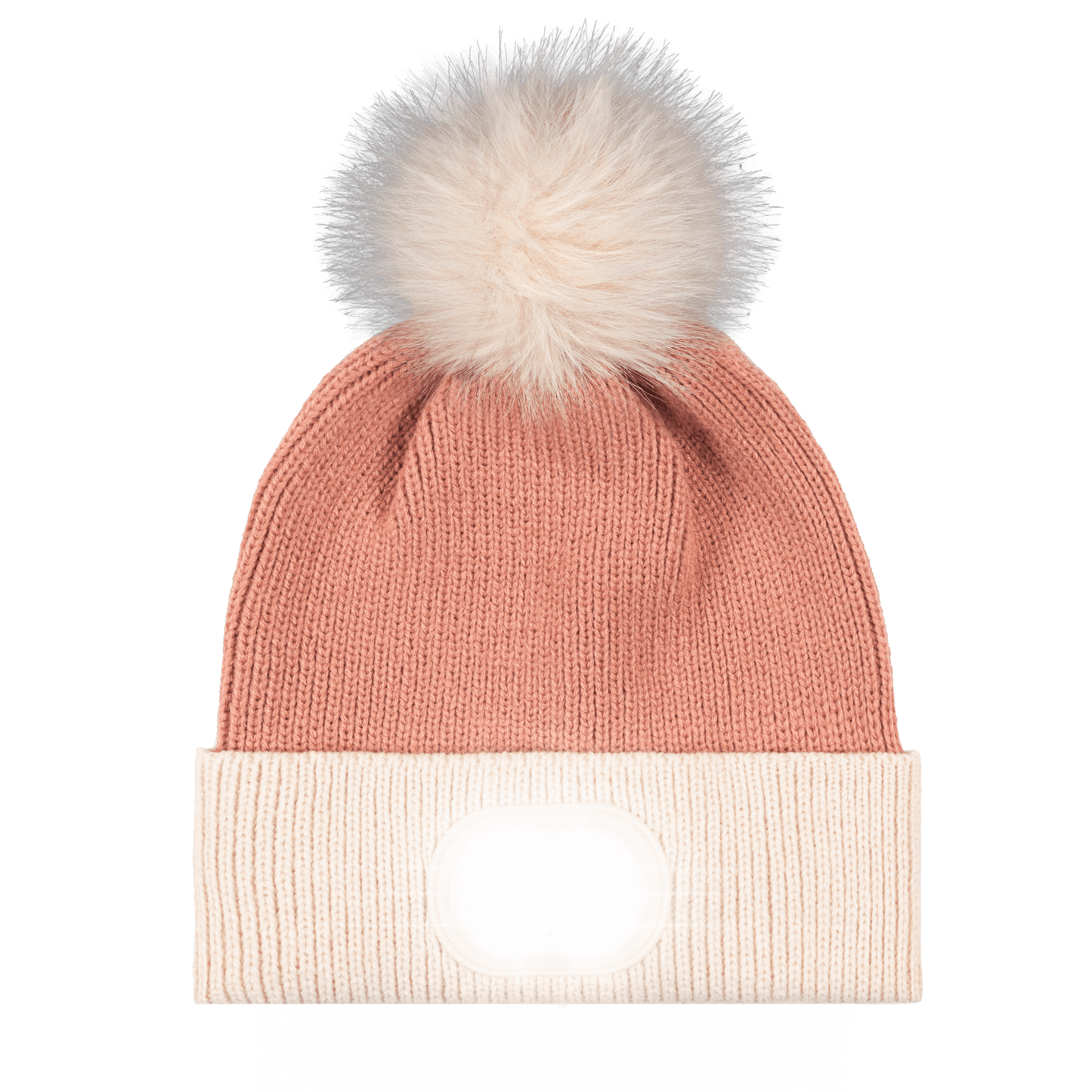 LED Pom Pom Beanie - Blush