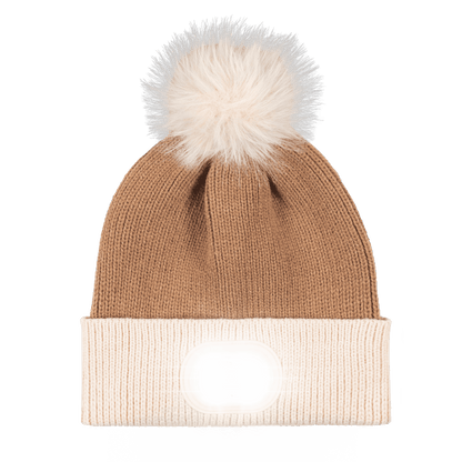 LED Pom Pom Beanie - SAND