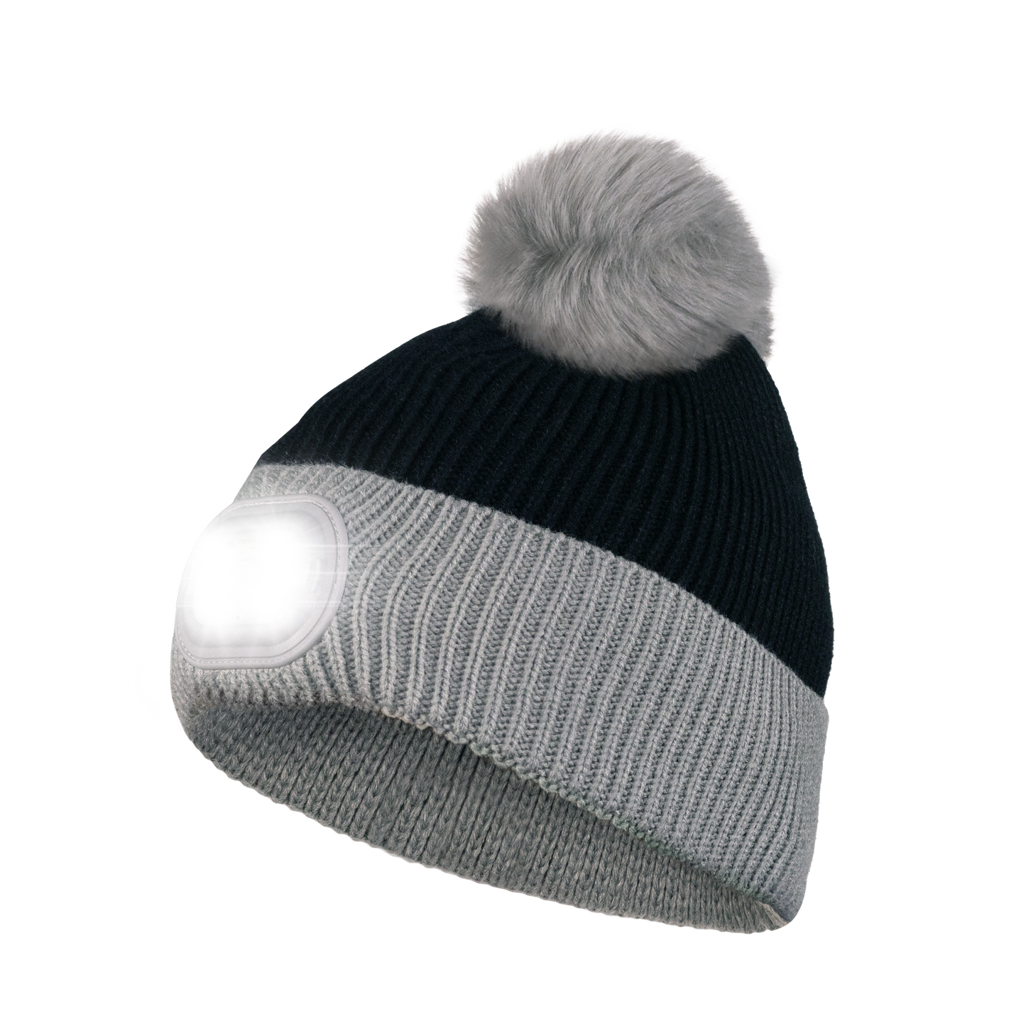 LED Pom Pom Beanie - GRAY