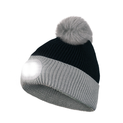 LED Pom Pom Beanie - GRAY