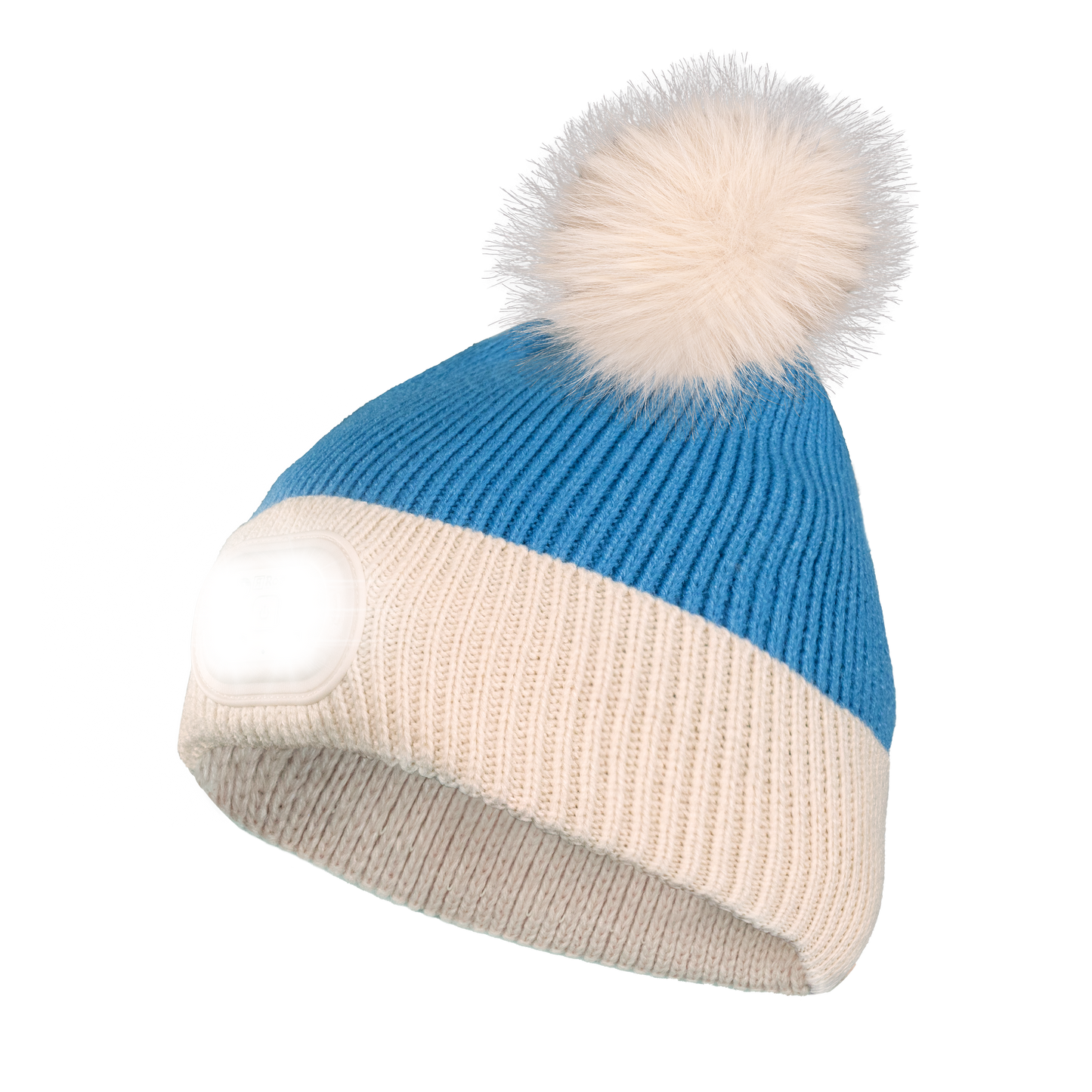 LED Pom Pom Beanie - Sky Blue