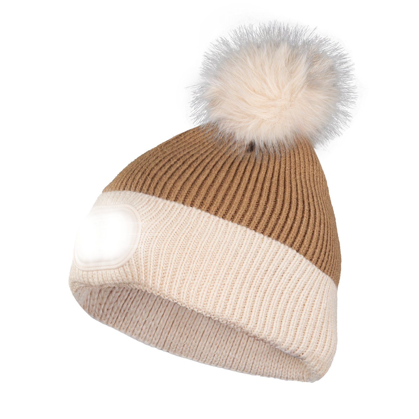 LED Pom Pom Beanie - SAND