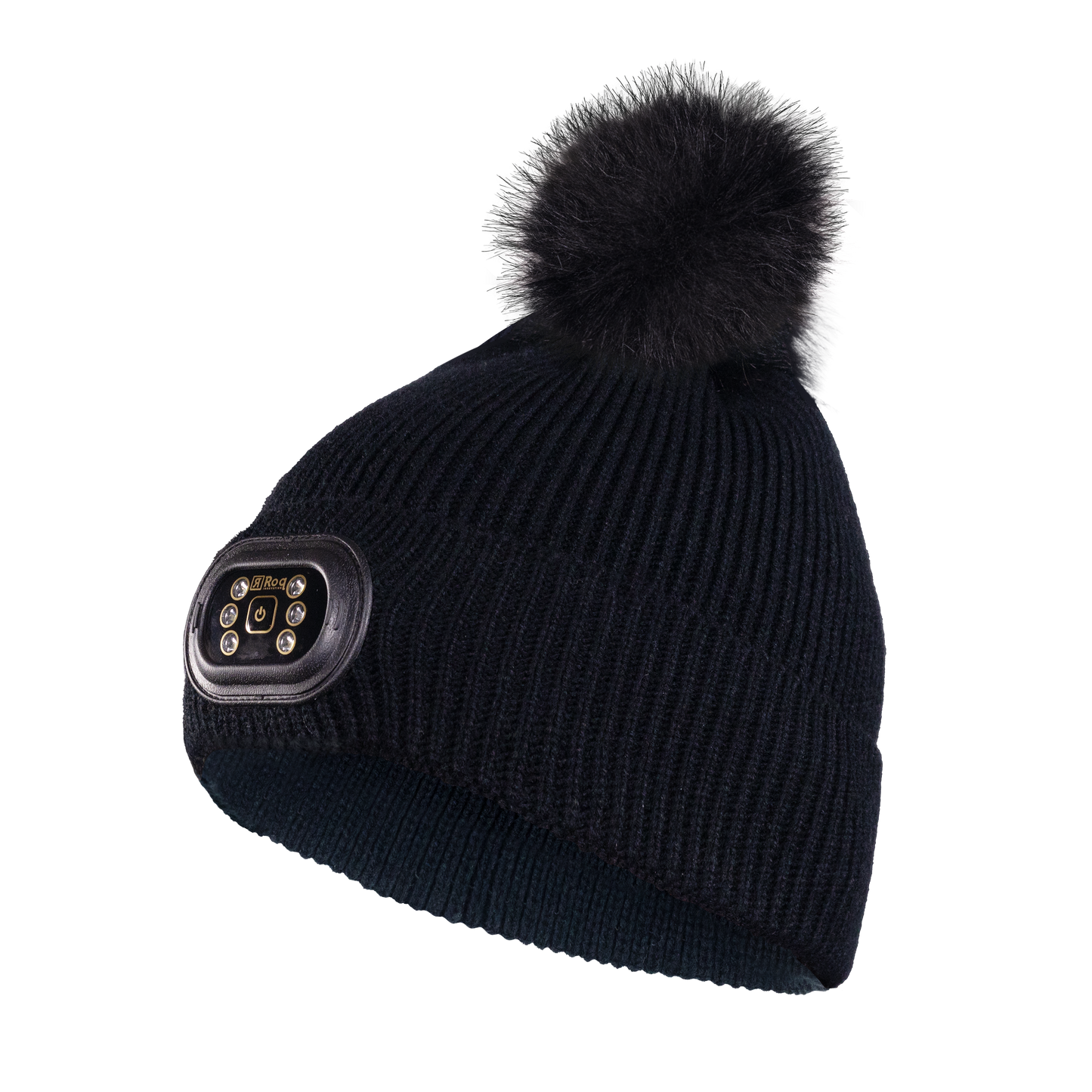 LED Pom Pom Beanie - Black