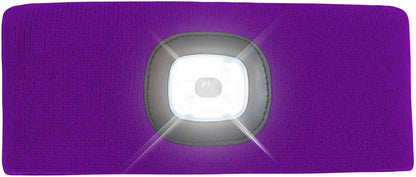 Headlightz® Headband - Knit - Plum