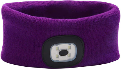 Headlightz® Headband - Knit - Plum