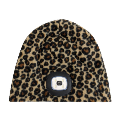 Headlightz® Beanie - Fleece - Leopard