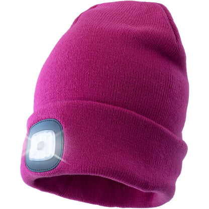 Headlightz® Beanie - Knit - Very Berry