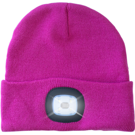 Headlightz® Beanie - Knit - Very Berry