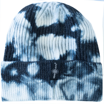 Headlightz® Beanie - Knit - Tie Dye Black