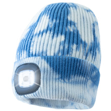 Load image into Gallery viewer, Headlightz® Beanie - Knit - Tie Dye Blue
