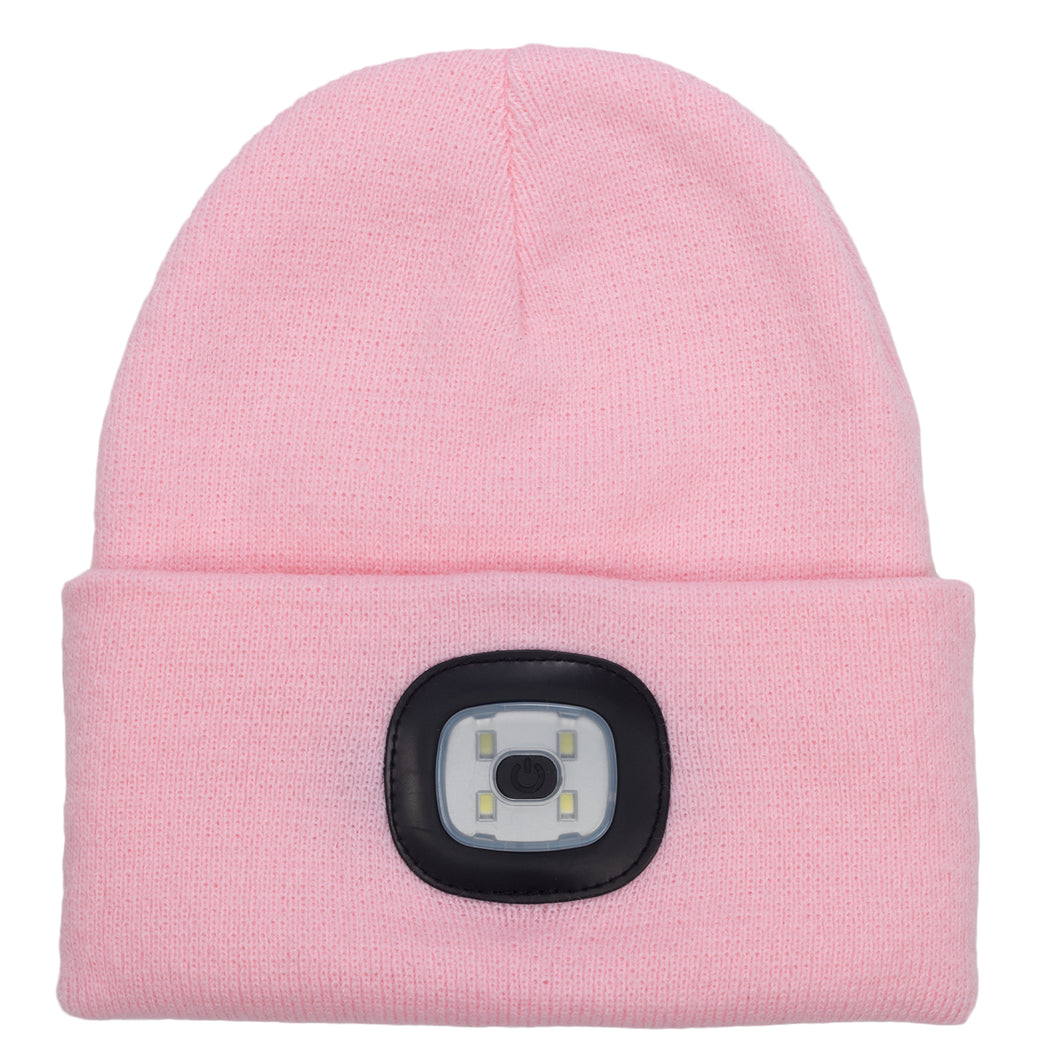 Headlightz® Beanie - Knit - Light Pink