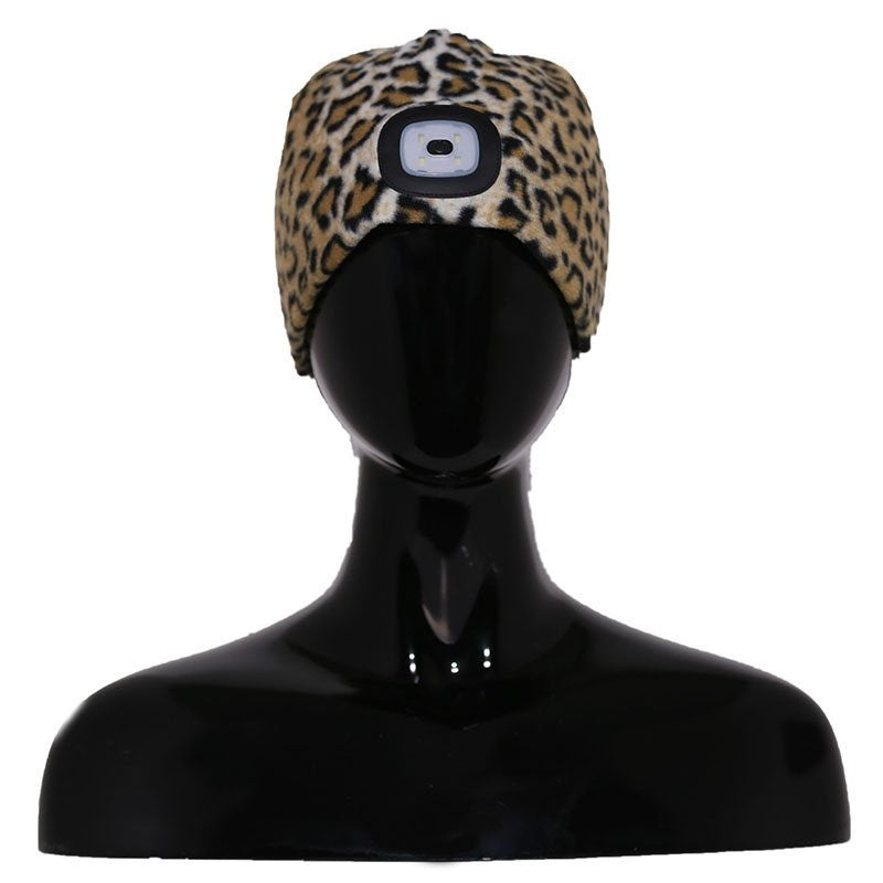 Headlightz® Beanie - Fleece - Leopard