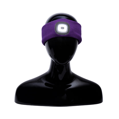 Headlightz® Headband - Knit - Plum